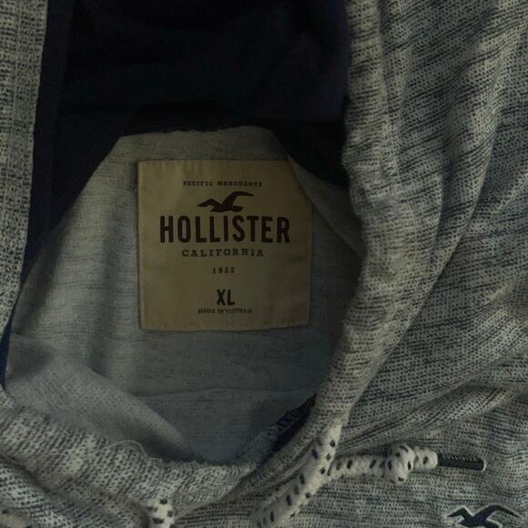 Hollister Mens Pullover Hooded Sweater Kangaroo Pocket Drawstring Size XL Casual - Picture 4 of 4